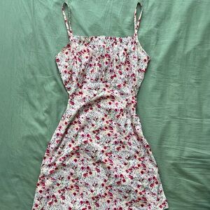 Pink & White Floral Mini Dress